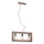 Argon 1397 - Candeeiro suspenso MONTENEGRO 3xE27/15W/230V nogueira