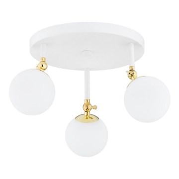 Argon 1434 - Candelabro integrado de casa de banho LATINA 3xE14/7W/230V IP44 branco/dourado