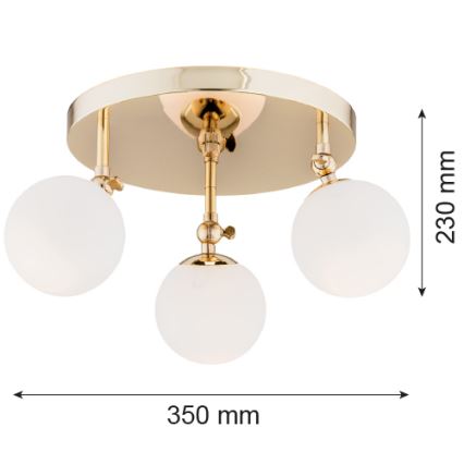 Argon 1435 - Candelabro encastrado na casa de banho LATINA 3xE14/40W/230V IP44