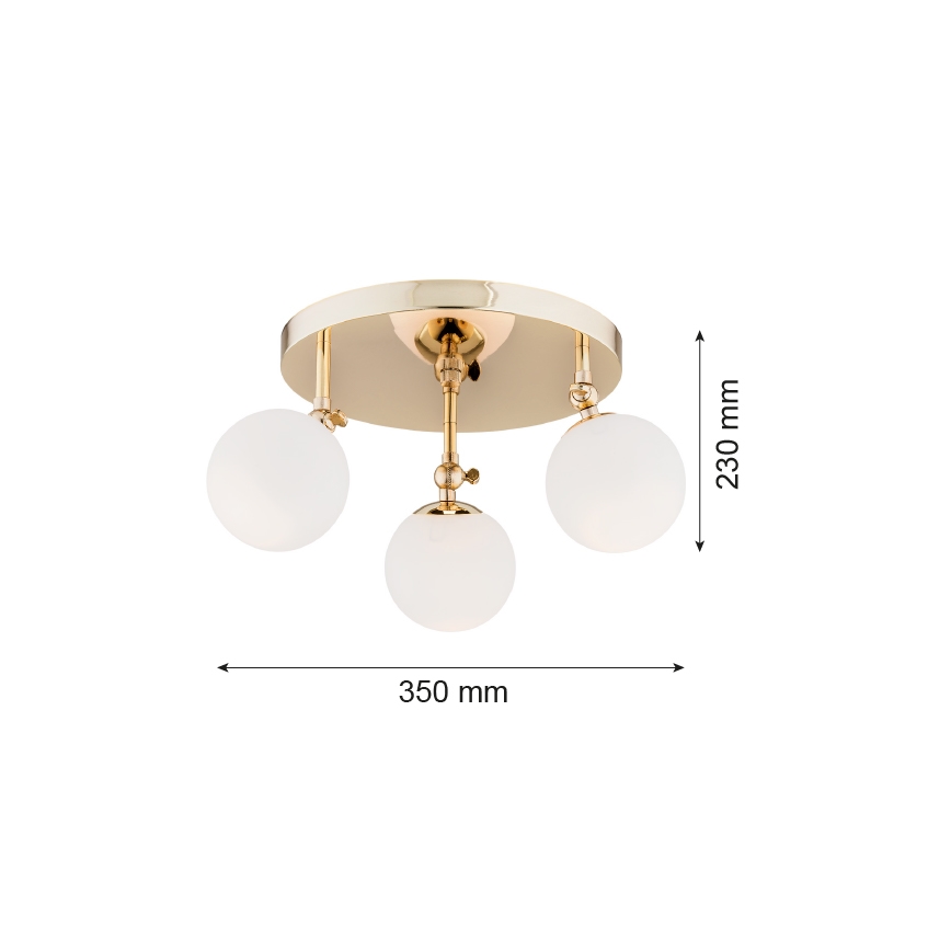 Argon 1435 - Candelabro encastrado na casa de banho LATINA 3xE14/40W/230V IP44