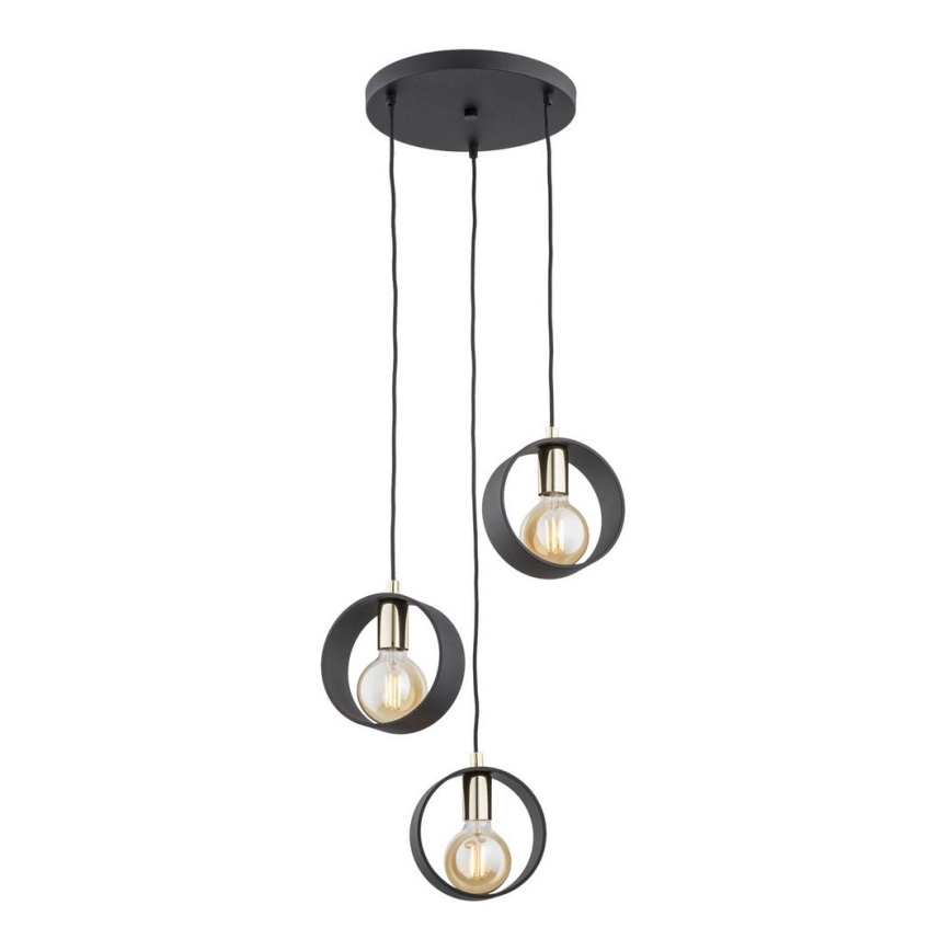 Argon 1449 - Candelabro suspenso AMADORA 3xE27/15W/230V preto