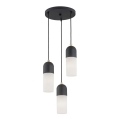 Argon 1467 - Candelabro suspenso BURGOS 3xE27/15W/230V preto