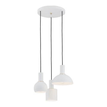 Argon 1468 - Candelabro suspenso SINES 3xE27/15W/230V branco
