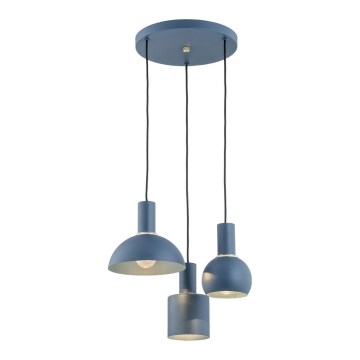 Argon 1471 - Candelabro suspenso SINES 3xE27/15W/230V azul