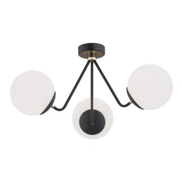 Argon 1478 - Candelabro montado à superfície TOMAR 3xE27/15W/230V preto