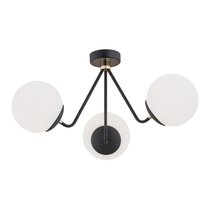Argon 1478 - Candelabro montado à superfície TOMAR 3xE27/15W/230V preto