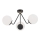 Argon 1478 - Candelabro montado à superfície TOMAR 3xE27/15W/230V preto