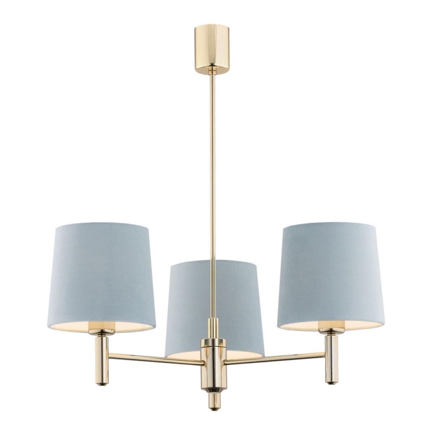 Argon 1484 - Candelabro suspenso PONTE 3xE27/15W/230V azul/latão