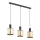 Argon 1490 - Candelabro suspenso HERMAN 3xE27/15W/230V latão/preto