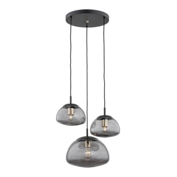 Argon 1493 - Candelabro suspenso TRINI 3xE27/15W/230V preto