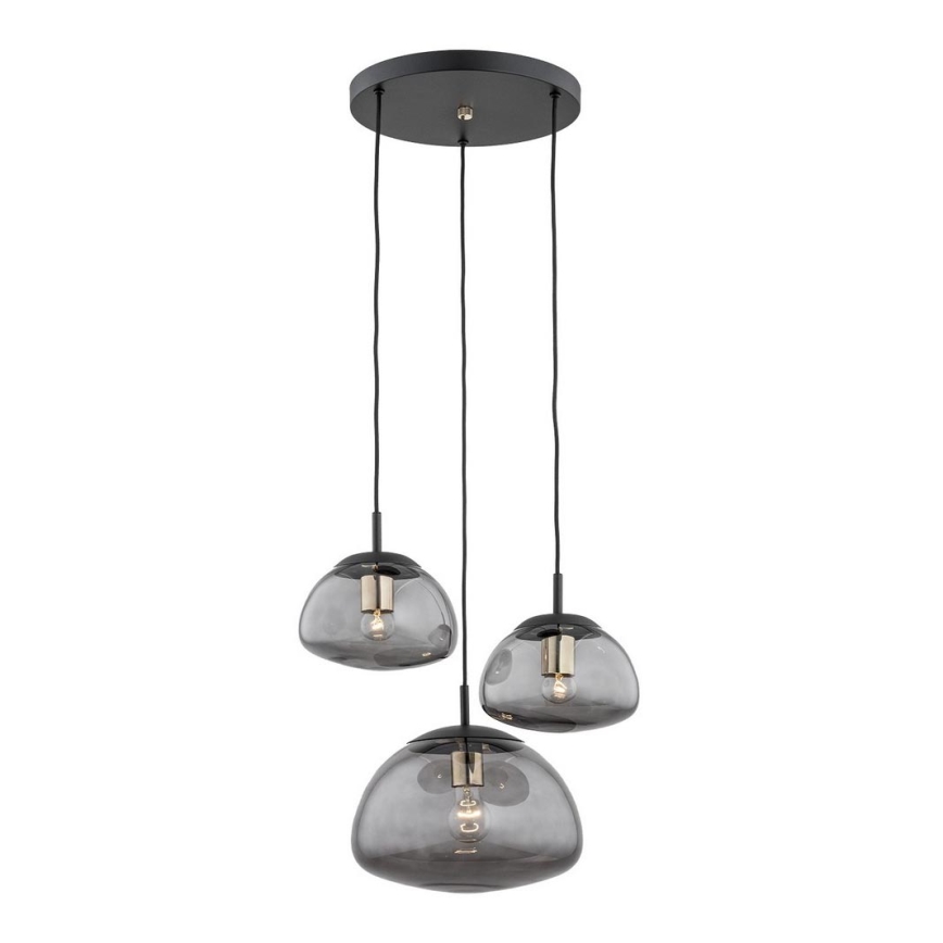 Argon 1493 - Candelabro suspenso TRINI 3xE27/15W/230V preto