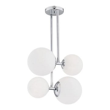 Argon 1646 - Candelabro suspenso ASPEN 4xE27/15W/230V cromado brilhante