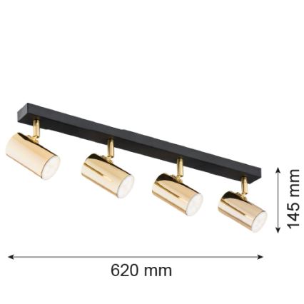 Argon 1688 - Foco LAGOS 4xGU10/5W/230V latão/preto