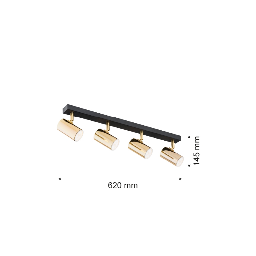 Argon 1688 - Foco LAGOS 4xGU10/5W/230V latão/preto