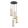 Argon 1693 - Candelabro suspenso LINEA 4xE27/15W/230V latão/preto