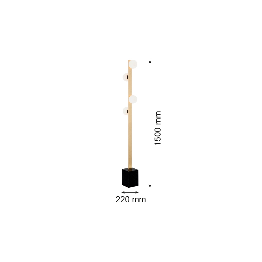 Argon 1738 - Candeeiro de chão FREEMONT 4xG9/5W/230V