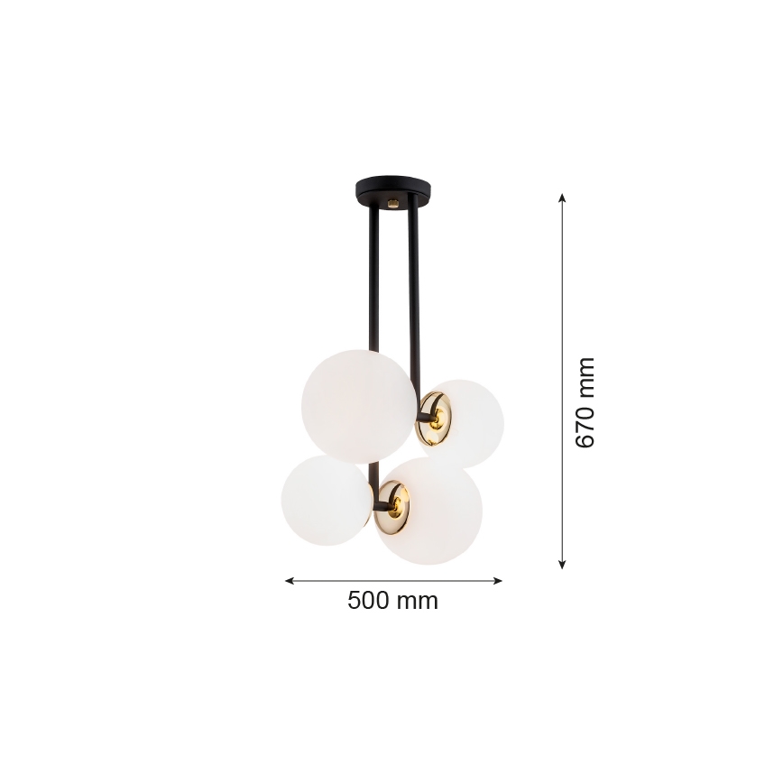 Argon 1739 - Candelabro suspenso MORITZ 4xE27/15W/230V