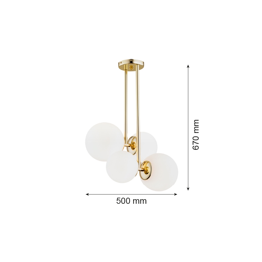 Argon 1743 - Candelabro suspenso MORITZ 4xE27/15W/230V