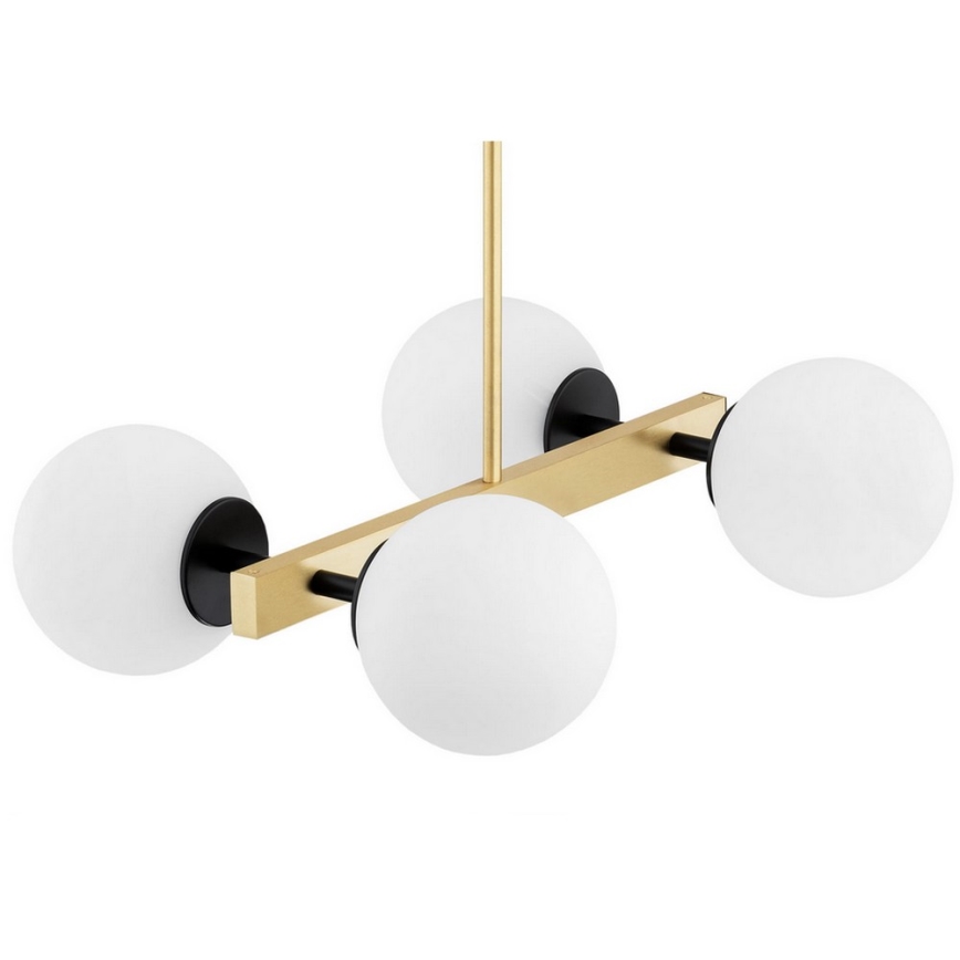 Argon 1767 - Candelabro suspenso FREEMONT 4xE27/15W/230V dourado/branco/preto