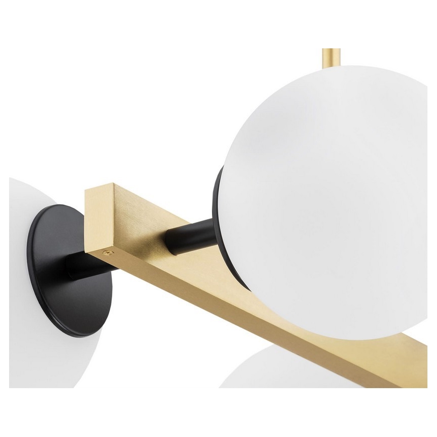 Argon 1767 - Candelabro suspenso FREEMONT 4xE27/15W/230V dourado/branco/preto