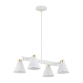 Argon 1773 - Candeeiro suspenso AVALONE 4xE27/15W/230V branco/dourado