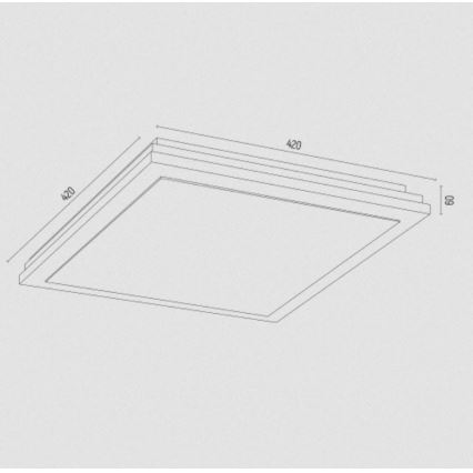 Argon 1803 - Iluminação de teto CASERTA 4xE27/15W/230V 42x42 cm