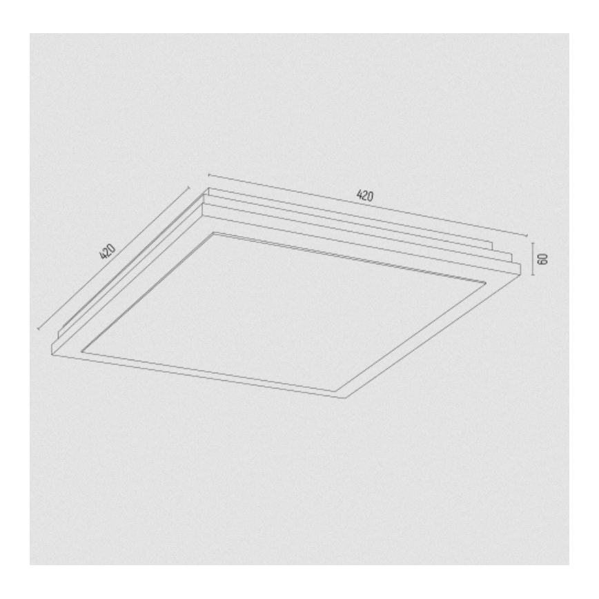 Argon 1803 - Iluminação de teto CASERTA 4xE27/15W/230V 42x42 cm