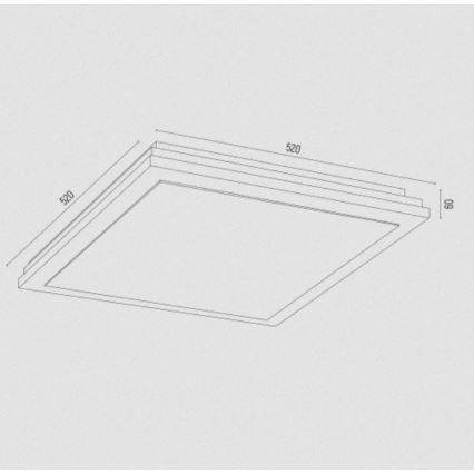 Argon 1804 - Iluminação de teto CASERTA 4xE27/15W/230V 52x52 cm