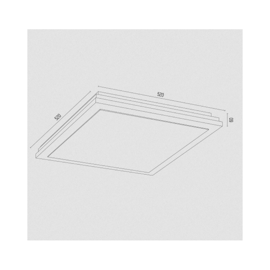 Argon 1804 - Iluminação de teto CASERTA 4xE27/15W/230V 52x52 cm