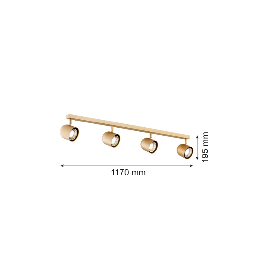 Argon 1810 - Foco ISOLA 4xGU10/5W/230V