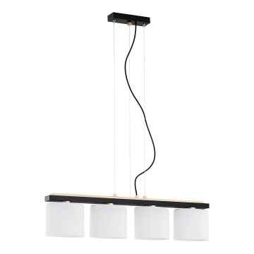 Argon 1814 - Candelabro suspenso CANOA 4xE27/15W/230V preto