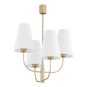 Argon 1821 - Candelabro suspenso SAFIANO 4xE27/15W/230V dourada