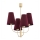 Argon 1827 - Candelabro suspenso SAFIANO 4xE27/15W/230V borgonha