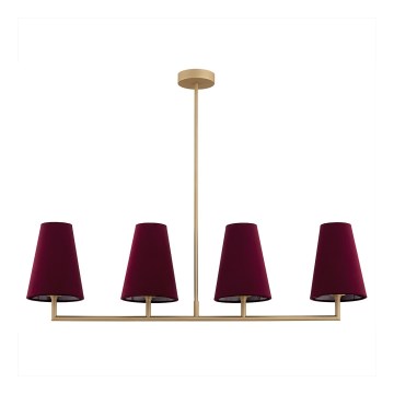 Argon 1829 - Candelabro suspenso SAFIANO 4xE27/15W/230V borgonha