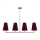 Argon 1829 - Candelabro suspenso SAFIANO 4xE27/15W/230V borgonha