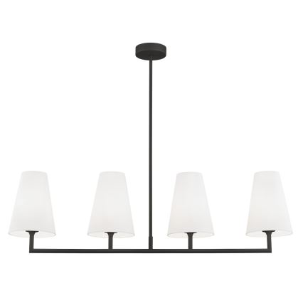 Argon 1831 - Candelabro suspenso SAFIANO 4xE27/15W/230V preto