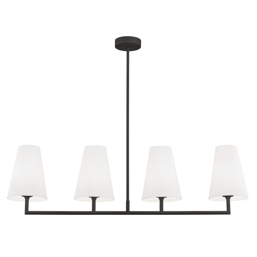 Argon 1831 - Candelabro suspenso SAFIANO 4xE27/15W/230V preto