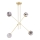 Argon 1840 - Candelabro suspenso ABSOS 4xE14/7W/230V alabastro dourada