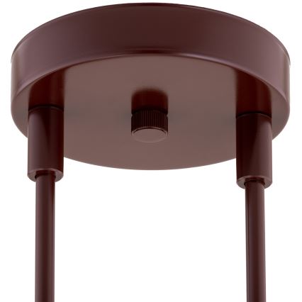 Argon 1842 - Candelabro suspenso ABSOS 4xE14/7W/230V alabastro castanho