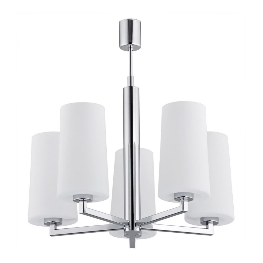 Argon 2053 - Candelabro suspenso CAMELOT 5xE27/15W/230V cromado brilhante