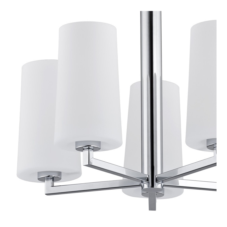 Argon 2053 - Candelabro suspenso CAMELOT 5xE27/15W/230V cromado brilhante