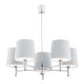 Argon 2076 - Candelabro suspenso BOLZANO 5xE27/15W/230V cinzento