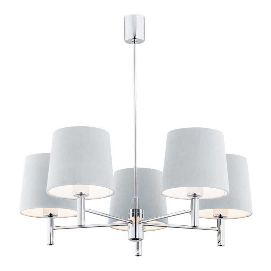 Argon 2076 - Candelabro suspenso BOLZANO 5xE27/15W/230V cinzento