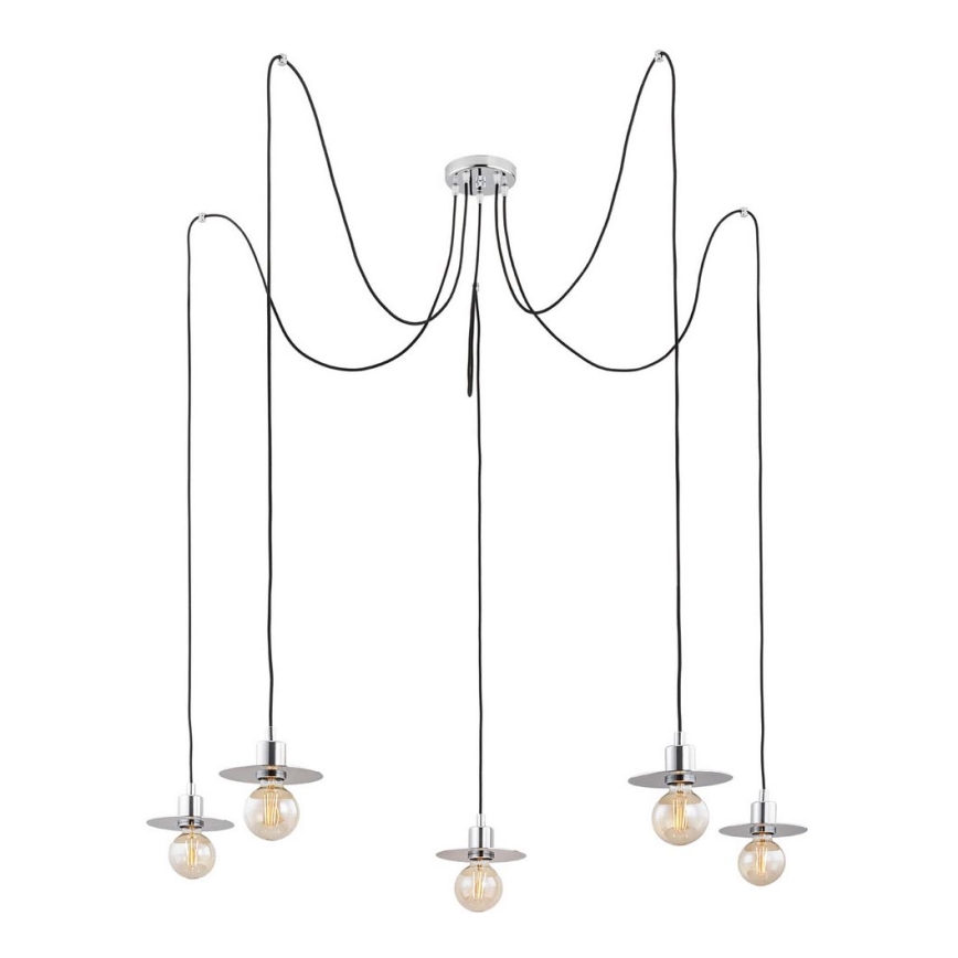 Argon 2079 - Candeeiro suspenso CORSO 5xE27/15W/230V aranha cromado brilhante