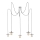 Argon 2079 - Candeeiro suspenso CORSO 5xE27/15W/230V aranha cromado brilhante