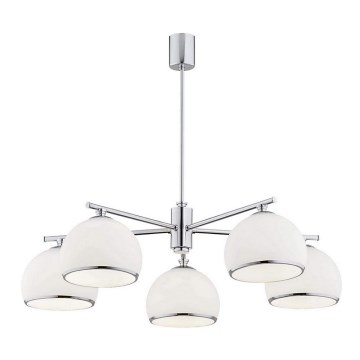 Argon 2087 - Candeeiro suspenso MARBELLA 5xE27/15W/230V cromado brilhante