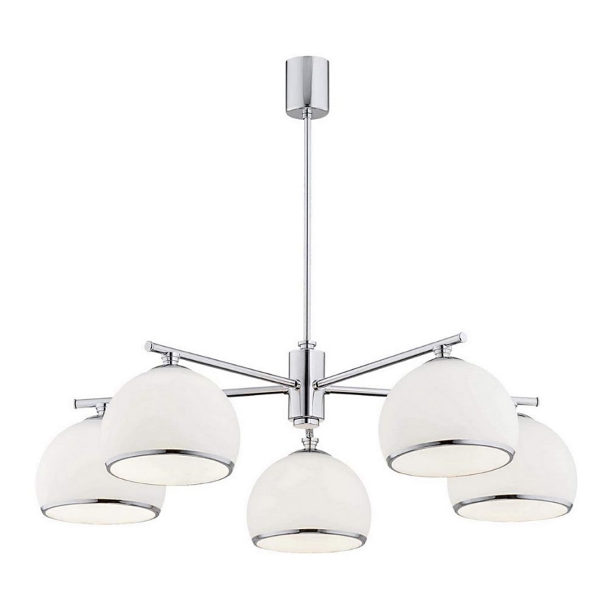 Argon 2087 - Candeeiro suspenso MARBELLA 5xE27/15W/230V cromado brilhante