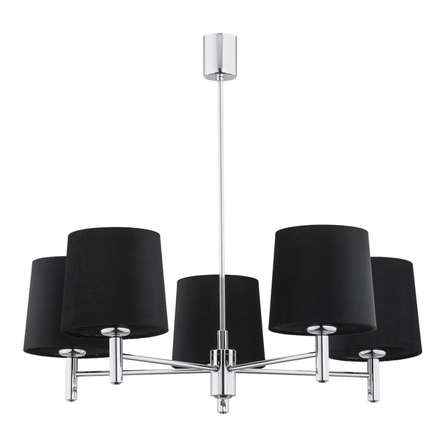 Argon 2104 - Candelabro suspenso BOLZANO 5xE27/15W/230V preto