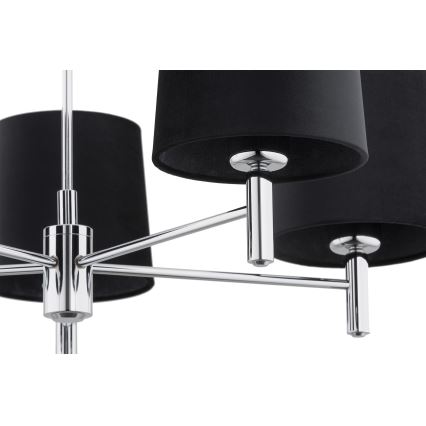 Argon 2104 - Candelabro suspenso BOLZANO 5xE27/15W/230V preto