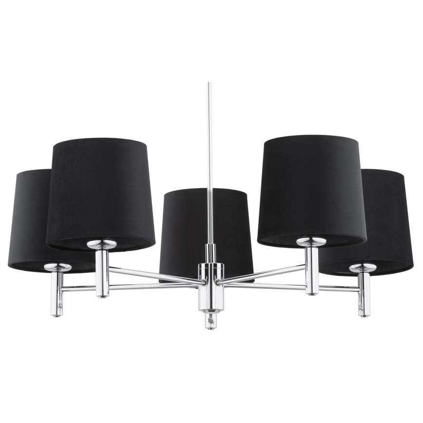 Argon 2104 - Candelabro suspenso BOLZANO 5xE27/15W/230V preto